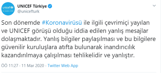 Bu zor süreçte sosyal medya yerine sağlık otoritelerinin beyanatları dikkate alınmalı
